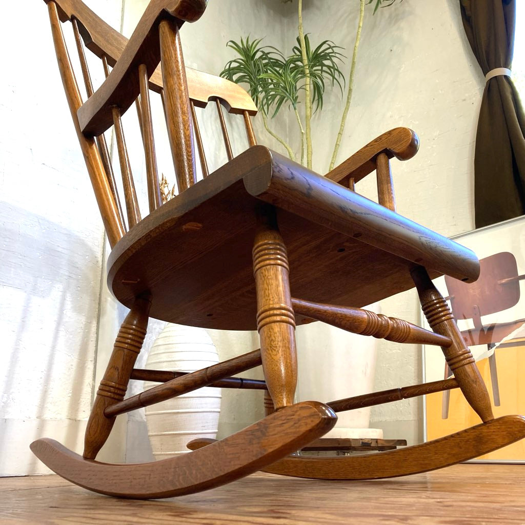 飛騨産業 / HIDA 穂高 ロッキングチェア キツツキマーク 中古 揺れ椅子