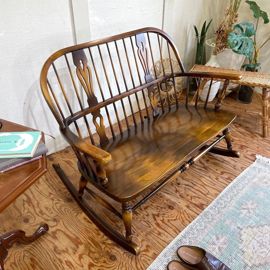 飛騨産業 HIDA 穂高 2人掛ロッキングチェア ヴィンテージ キツツキ