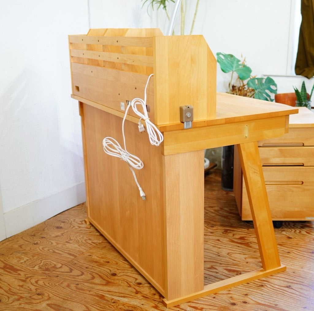 堀田木工 hotta woody ウィンディ WINDY デスク ワゴン 上棚 3点セット