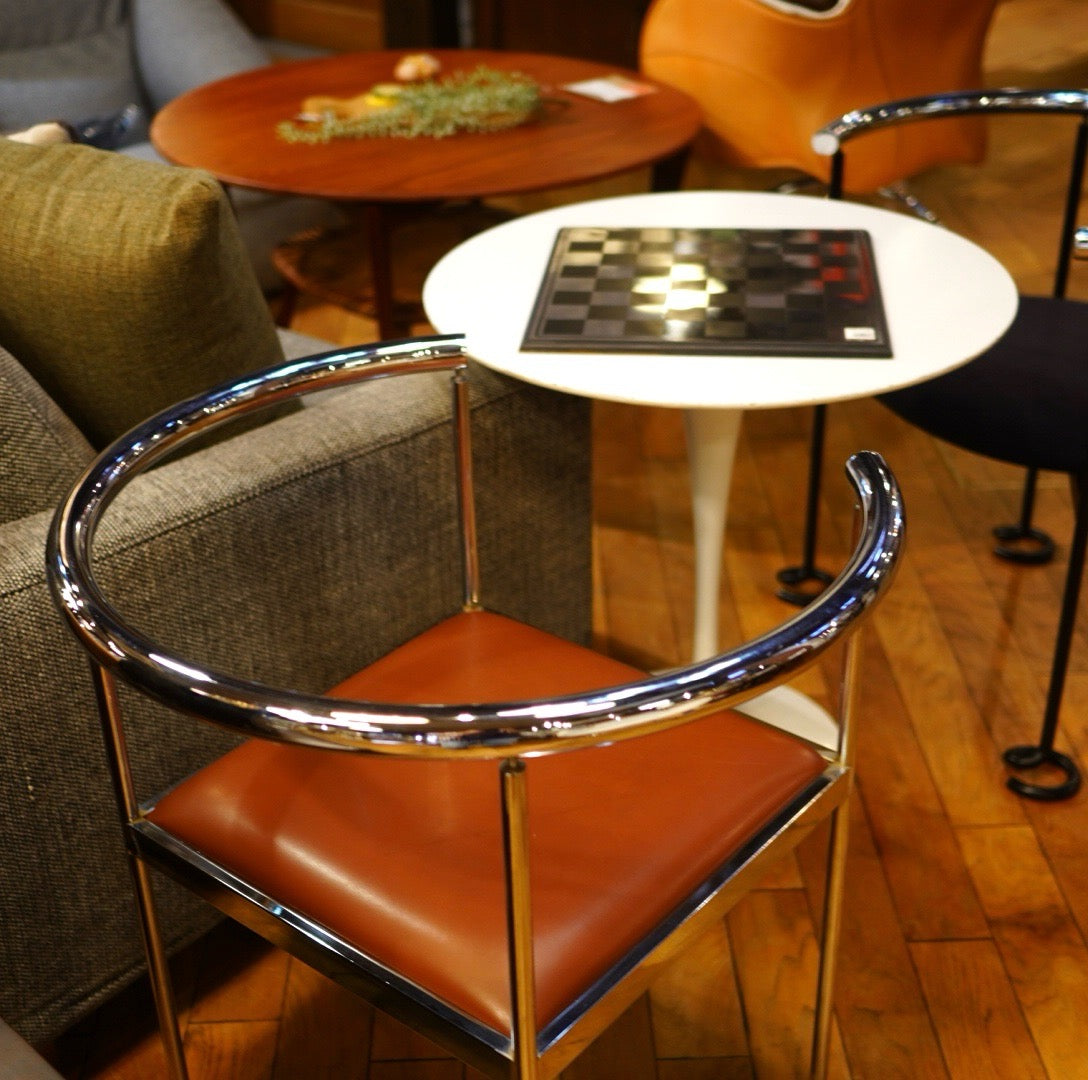 内田デザイン研究所 OCTOBER レザーアームチェアポストモダン 内田繁