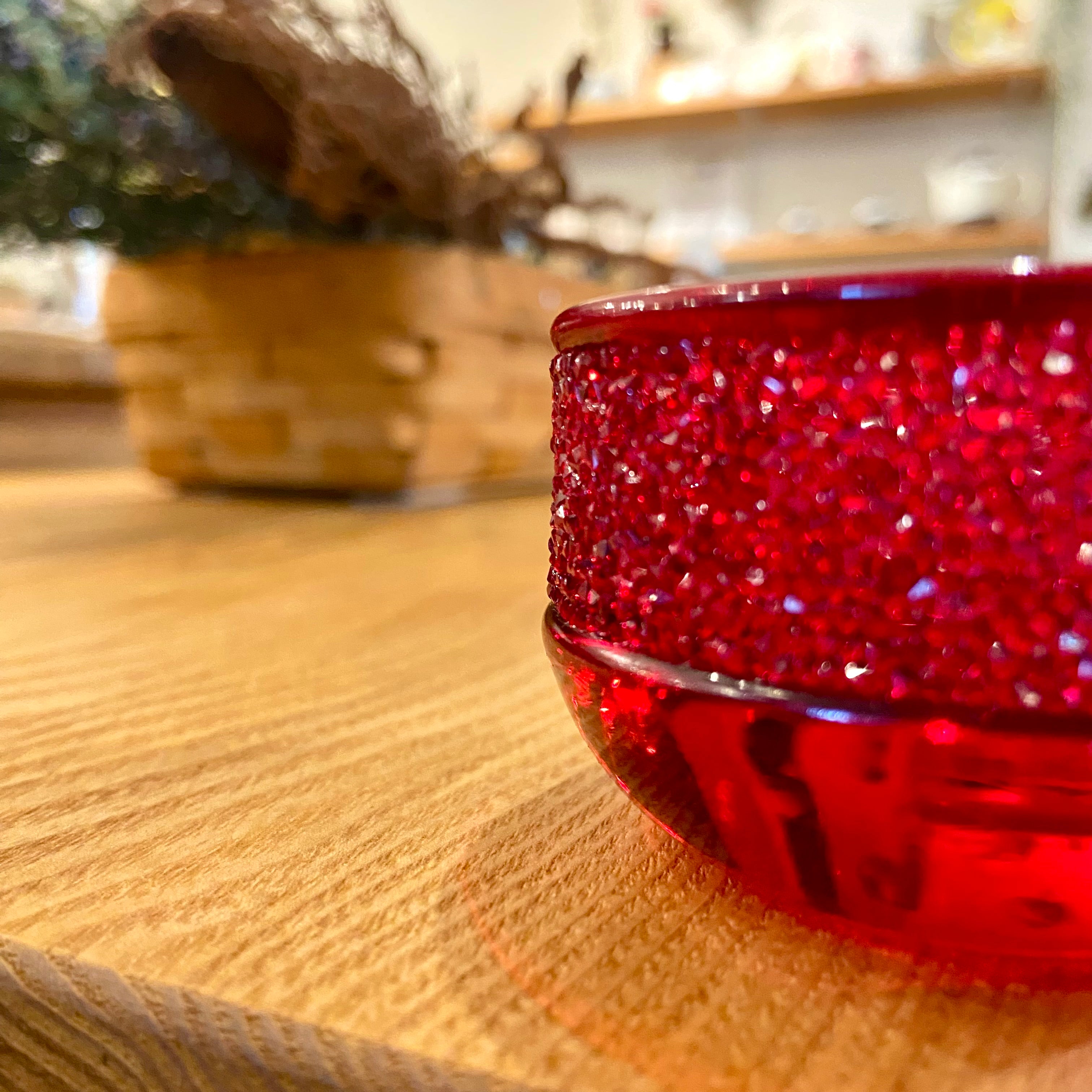 スワロフスキー / SWAROVSKI Shimme Tea Light Red キャンドルホルダー