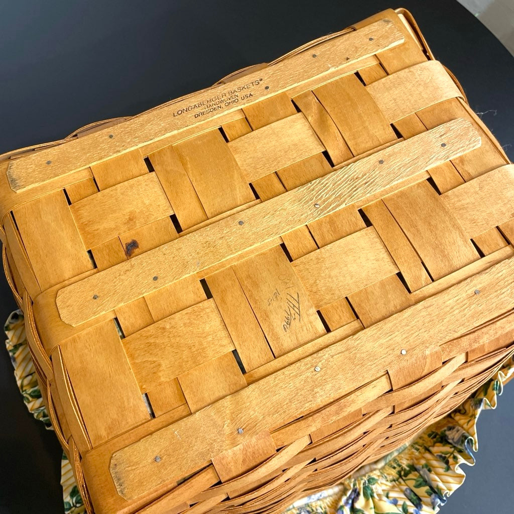 ロンガバーガー/Longaberger バスケット大【4】蓋付きかご カントリー