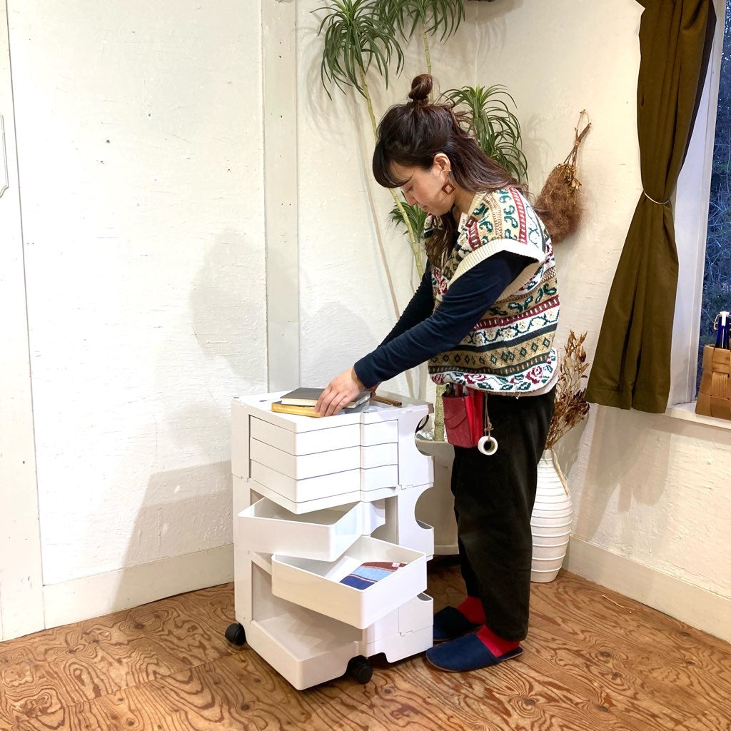 B-LINE ボビーワゴン 3段5トレイ ホワイト ジョエ・コロンボ