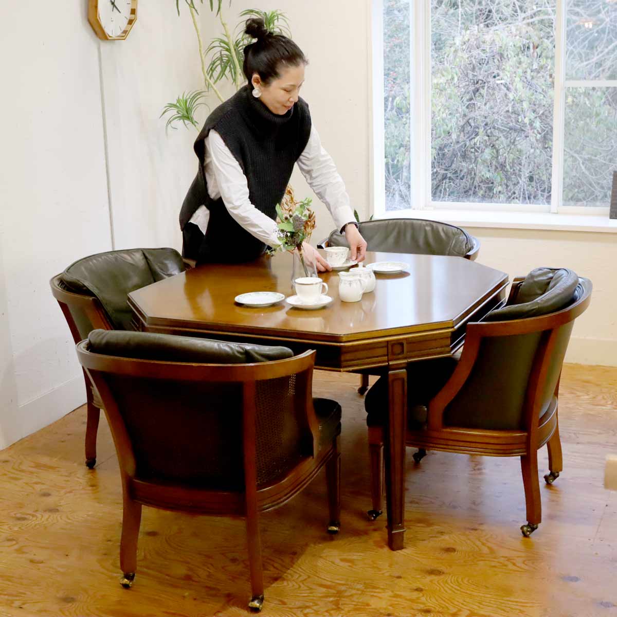 マルニ木工 地中海ロイヤル パーティチェア ダイニングチェア 中古 ①-1