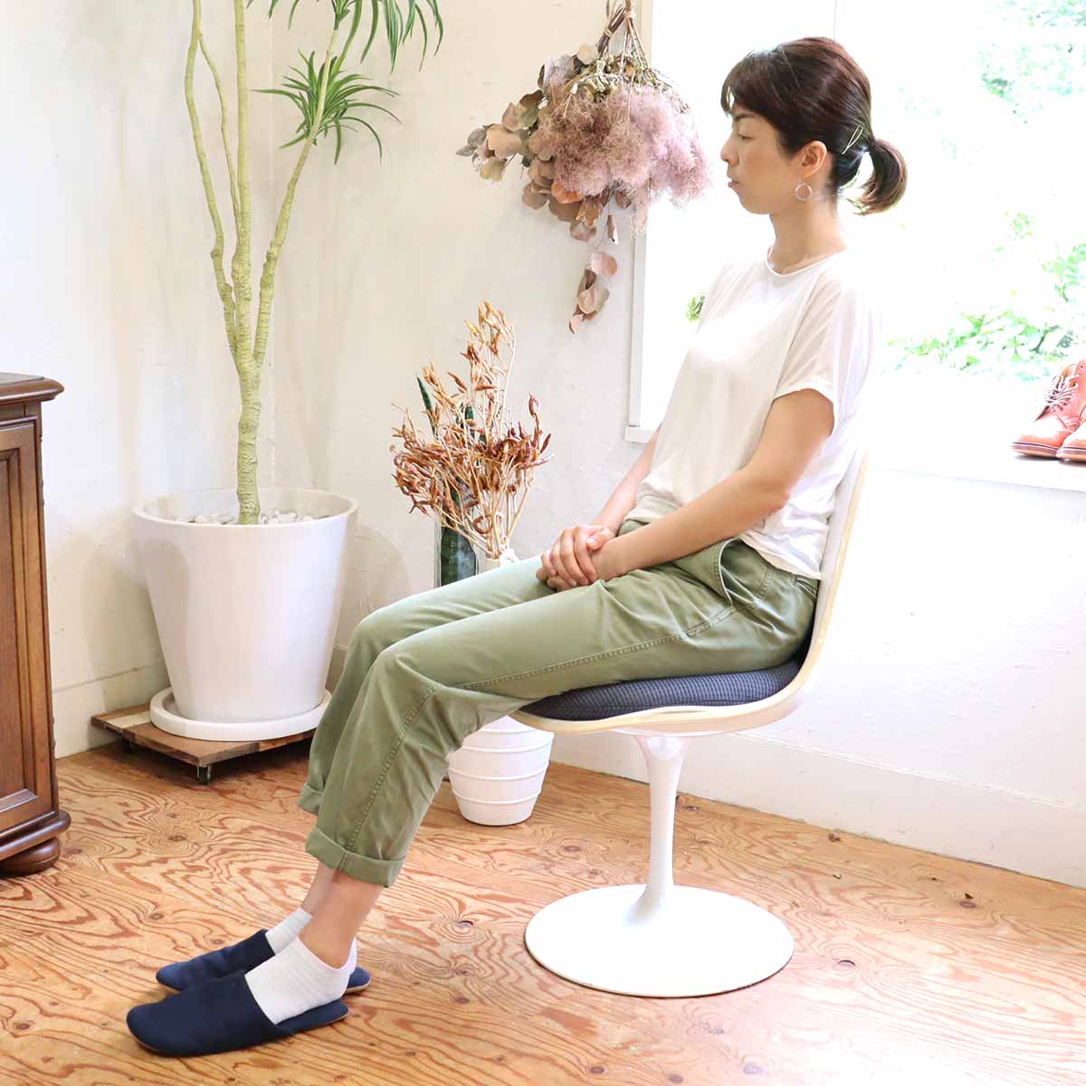 ノール / Knoll チューリップチェア ブルー ダイニングチェア エーロ