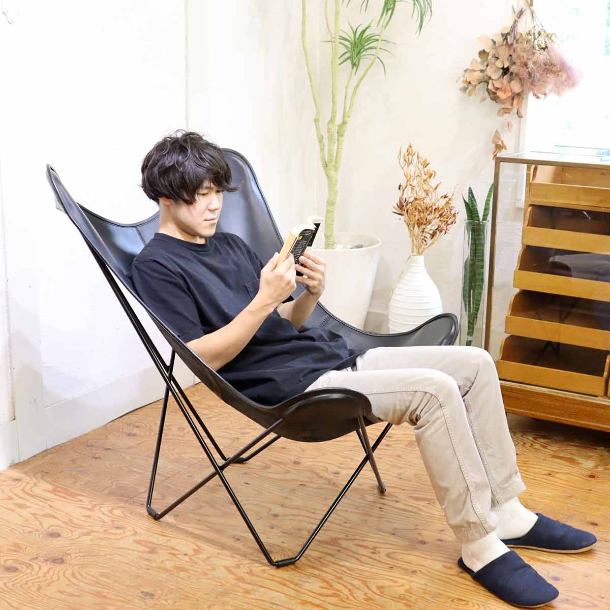 クエロ / CUERO BKFチェア バタフライチェア マリポサ ブラック 中古