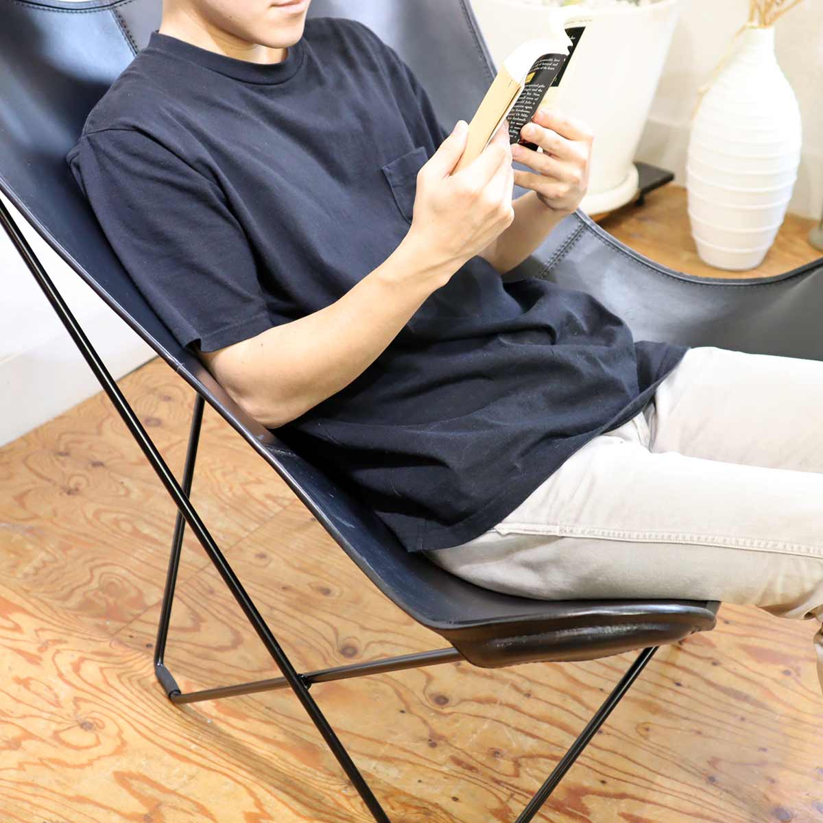 クエロ / CUERO BKFチェア バタフライチェア マリポサ ブラック 中古