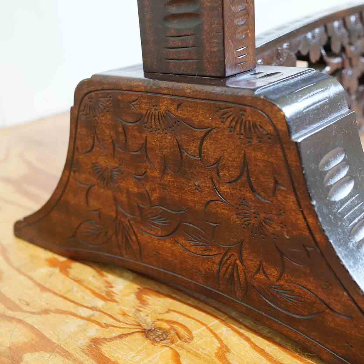 姿見 軽井沢彫り 桜 ミラー 鏡 スタンドミラー 伝統工芸品 中古