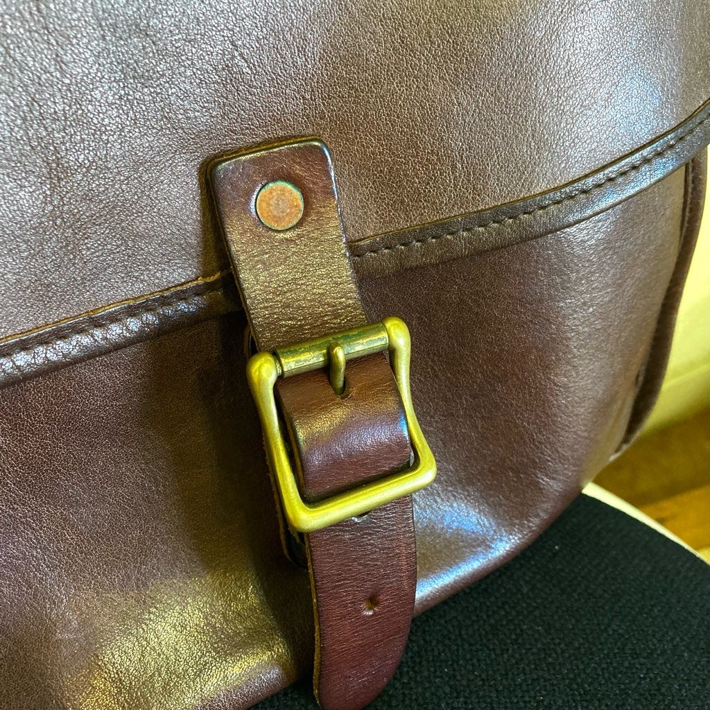 スロウ / SLOW ショルダーバッグ レザー 本革 ブラウン 鞄 バッグ 茶 中古