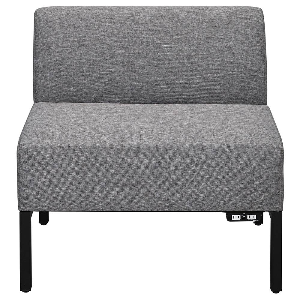 カッコ ファブリックソファ W720 ライトグレー コンセント付き RFFBS