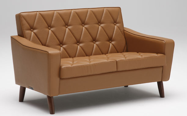 カリモク60 » ロビーチェア2シーター スタンダードキャメル ++ A Non