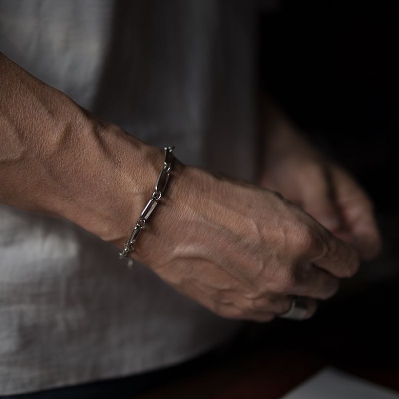 ナバホ族 Harvey Mace ハンドメイド チェーン ブレスレット【送料無料】