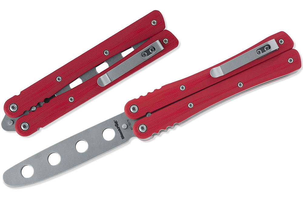 バタフライナイフトレーナーレッドハンドル・ナイフショップ リバートップ