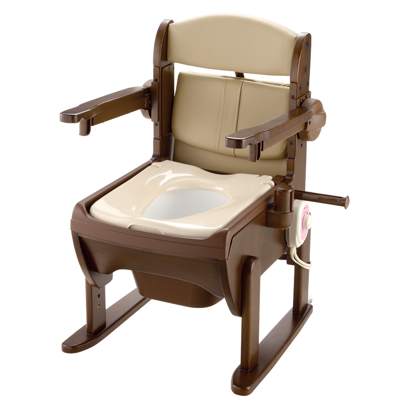 木製きらく 片付け簡単トイレ 肘掛跳ね上げ - リッチェル【公式】