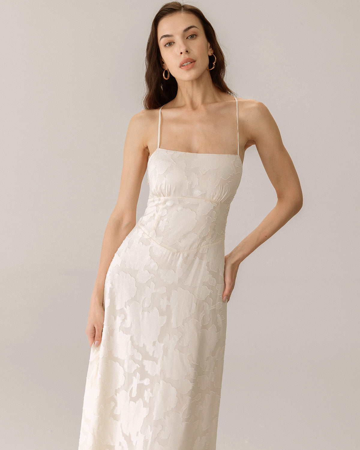 Apricot Jacquard Corset Slip Maxi Dress & Reviews - Apricot