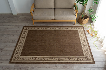 北欧風 シンプルデザインの平織りラグ 80x150 cm｜輸入絨毯専門店 ラグ