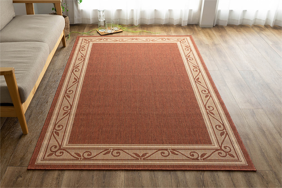 北欧風 シンプルデザインの平織りラグ 80x150 cm｜輸入絨毯専門店 ラグ