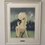 東郷青児 作 リトグラフ『青い山』 ｜骨董品買取 緑和堂