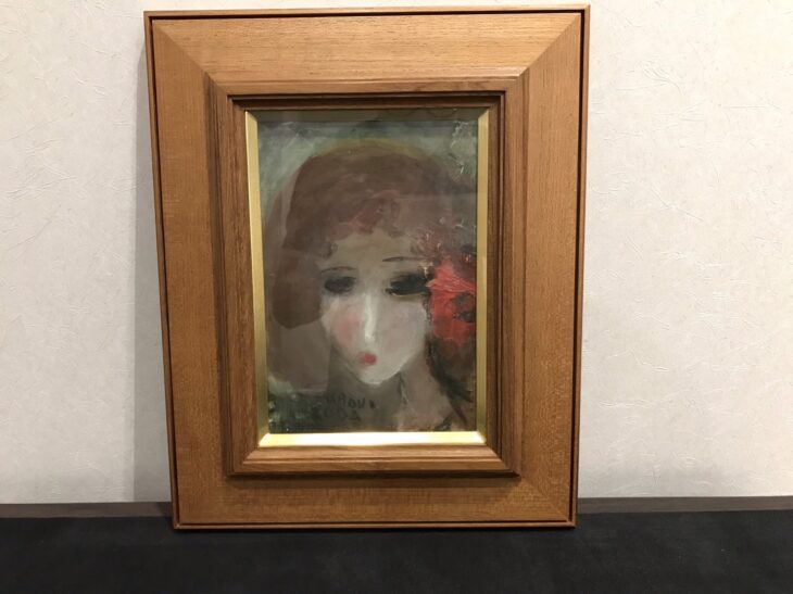 織田 廣喜『花かざりの少女』 ｜骨董品買取 緑和堂