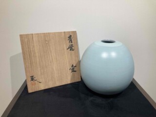 浦口雅行 作 『青瓷花生』 買取価格相場｜骨董品買取 緑和堂