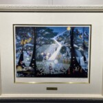 藤城清治 作 『光る森 リトグラフ』 ｜骨董品買取 緑和堂