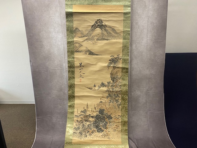 岡田 米山人 南画 掛軸 ｜骨董品買取 緑和堂