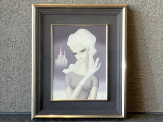 東郷青児 『白い手袋』 買取価格相場｜骨董品買取 緑和堂