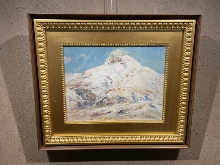 鬼頭 鍋三郎 作『雪の那須岳』 ｜骨董品買取 緑和堂