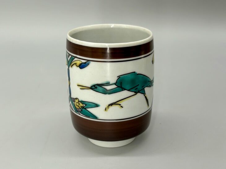 北出不二雄『色絵鷺文湯呑』 ｜骨董品買取 緑和堂