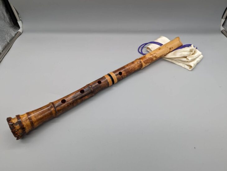 引地容山 銘 『都山流尺八 銀巻 象牙歌口』 ｜骨董品買取 緑和堂