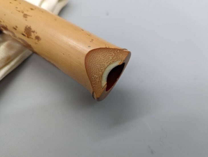 引地容山 銘 『都山流尺八 銀巻 象牙歌口』 ｜骨董品買取 緑和堂