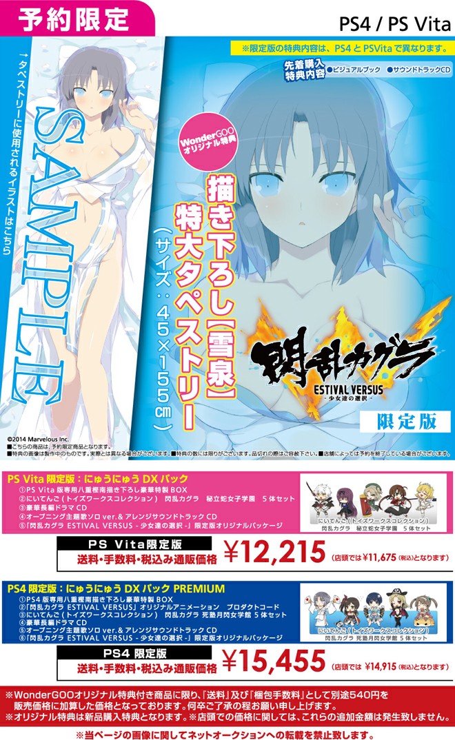 3/26) PS4/PS Vita 閃乱カグラ ESTIVAL VERSUS -少女達の選択- 限定版