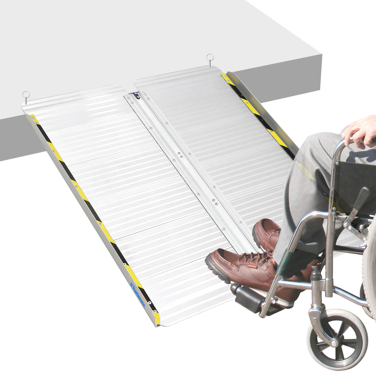 Ruedamann® アルミ折り畳み式スロープ 耐荷重300kg 長さ61cm-152cm*幅
