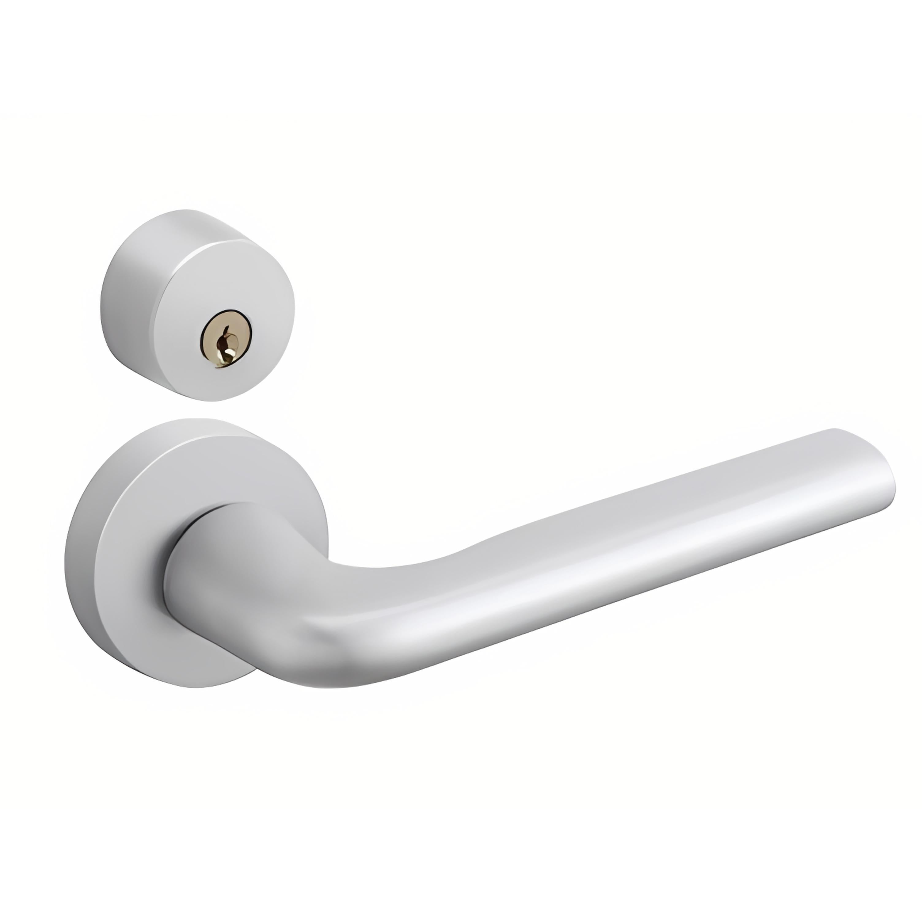 レバーハンドルセット 抗ウイルス仕様 RA型 （シルバー） アルミ風塗装