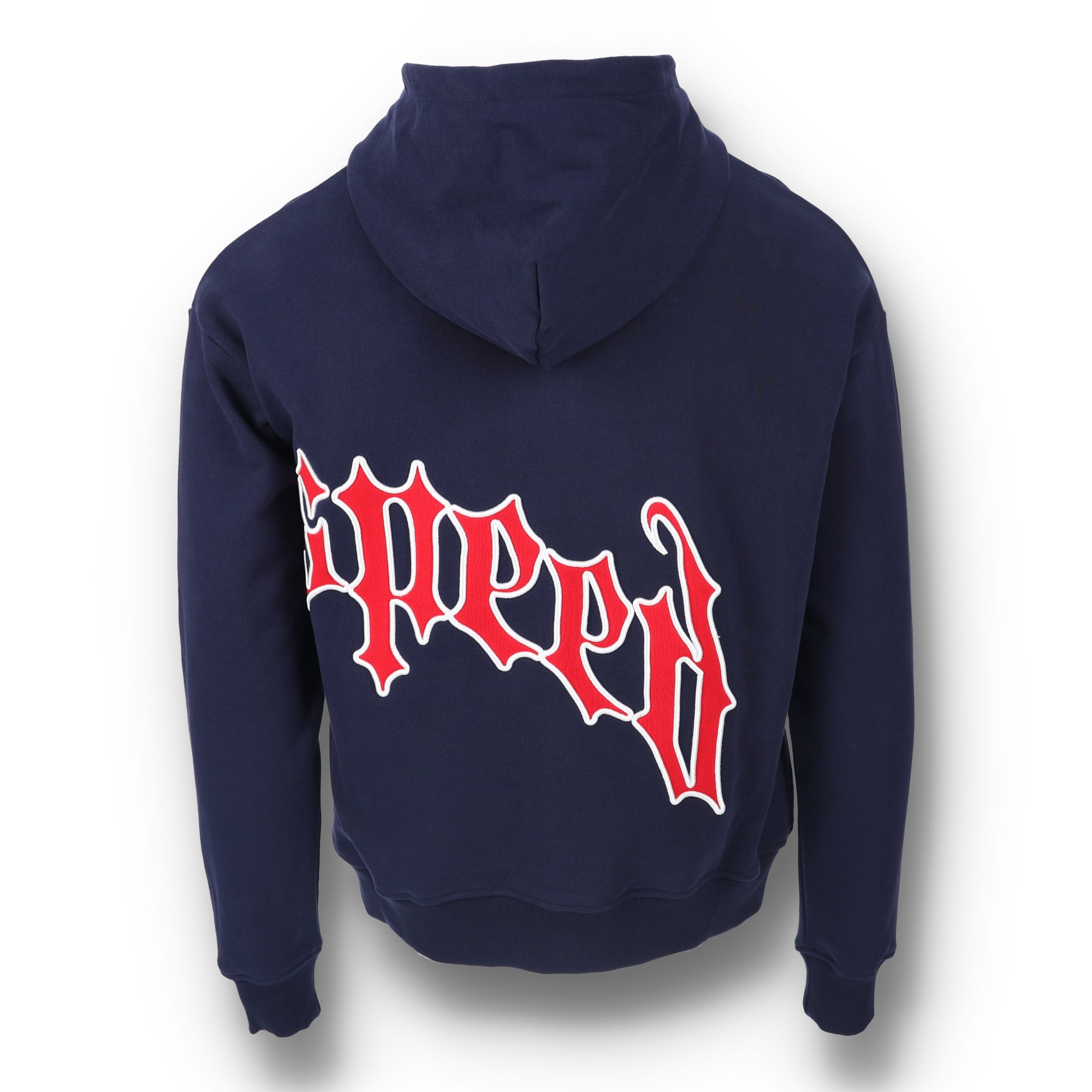 OG Logo V2 Navy Red Full Zip Hoodie – WOODstack