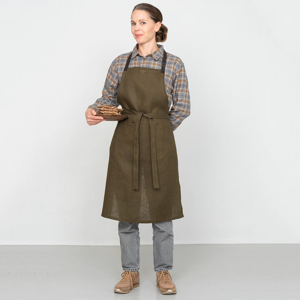 Fog Linen Japan Women's Linen Apron Wrap Dress - Woollykins