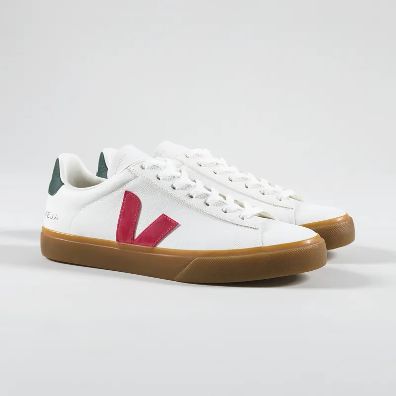 Veja Campo Chromefree Leather Shoes Extra White Pekin Poker
