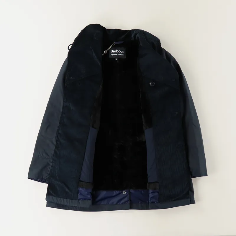 Barbour x Engineered Garments Mens Mackinaw Wax Jacket Navy Blue