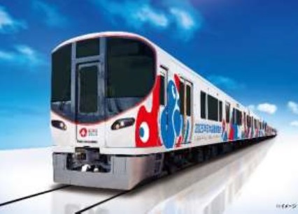 ミャクミャクデザインの万博列車、大阪の鉄道各社が運行 - Impress Watch