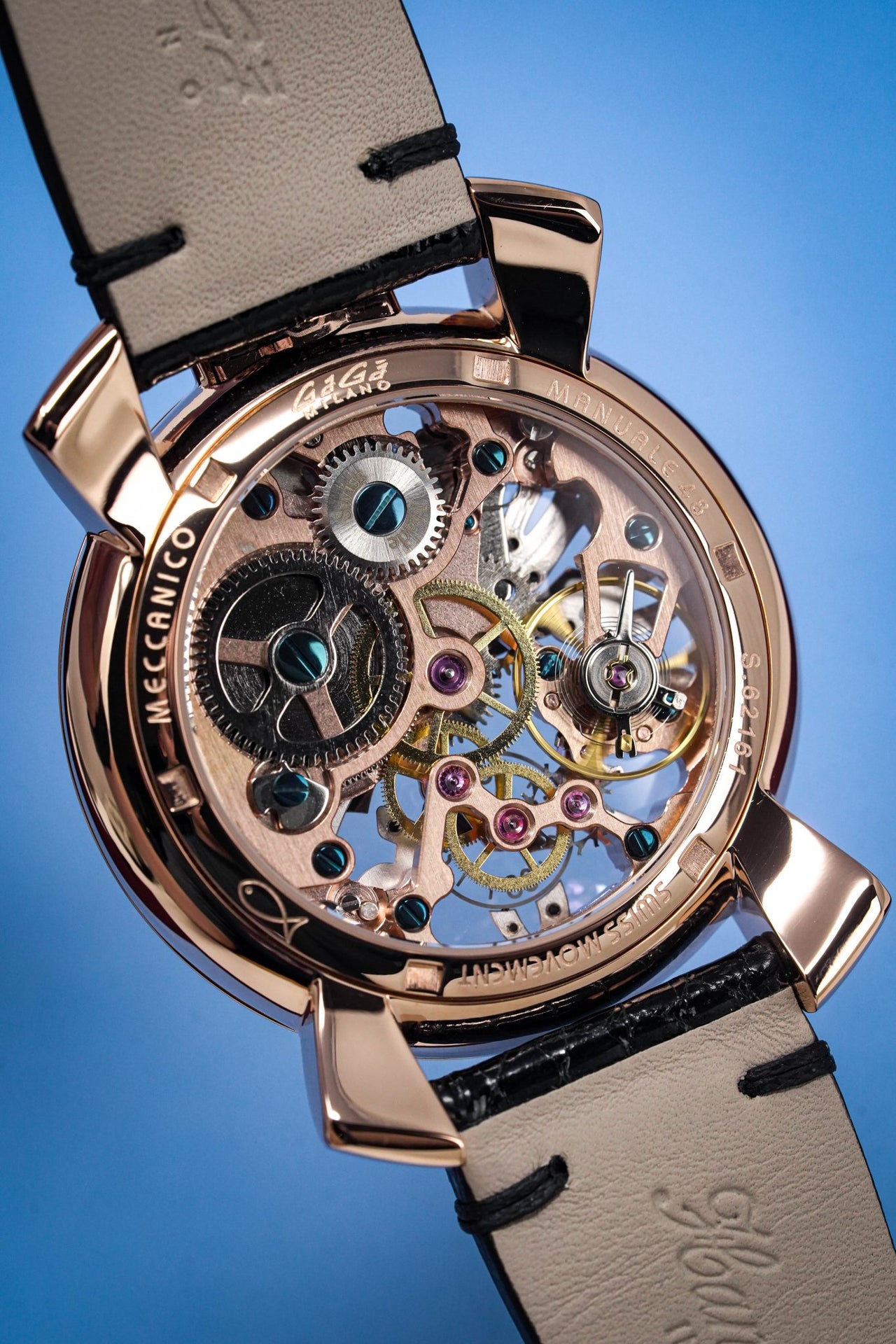 GaGà Milano Watch Skeleton 48MM Rose Gold Black – Watches & Crystals