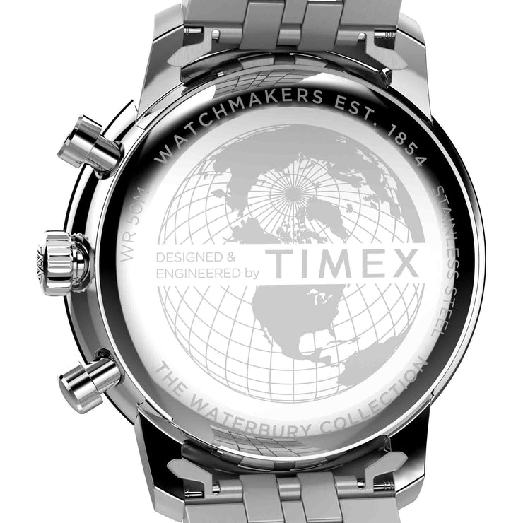 Timex Waterbury Metropolitan Chrono 41mm Green SS | Watches.com