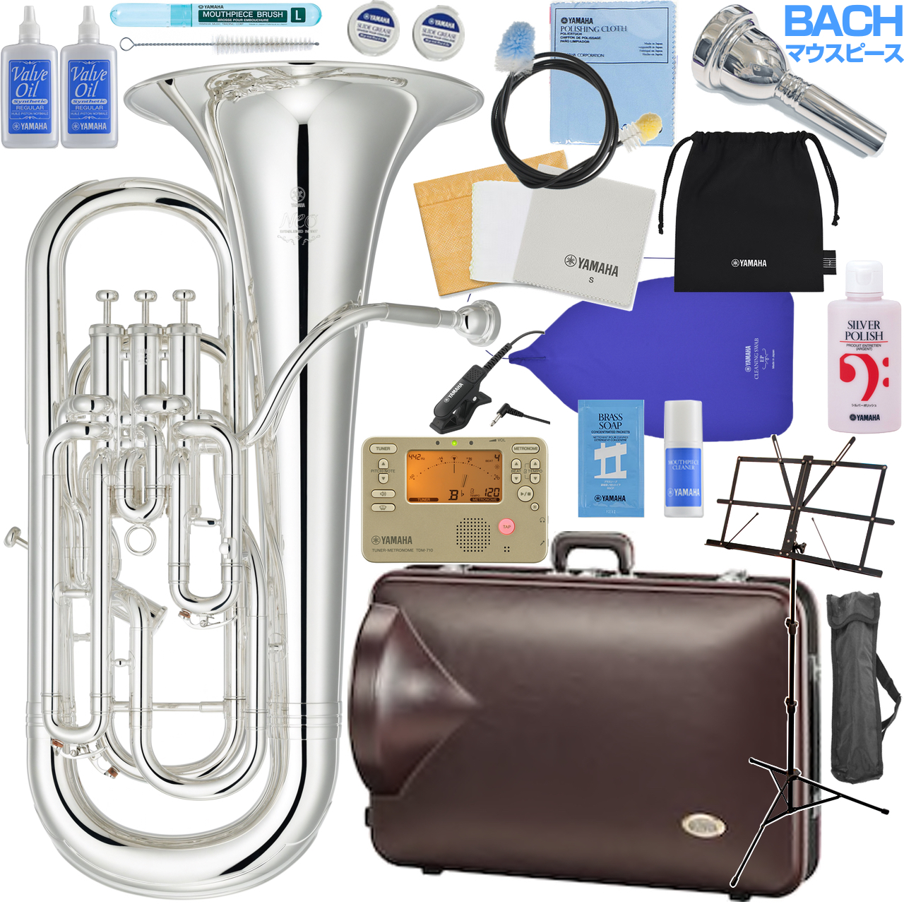 YAMAHA ヤマハ YEP-642S ユーフォニアム Neo 銀メッキ 4ピストン 太管