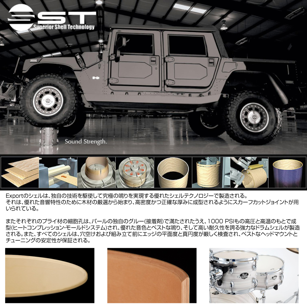 Pearl パール オールインワン ドラムセット EXPORT EXX725SN/C-D #777