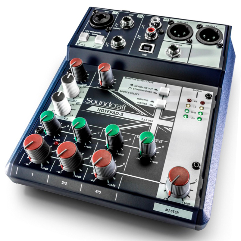 SOUND CRAFT サウンドクラフト Notepad 5 ◇ 5ch小型ミキサー PCとUSB