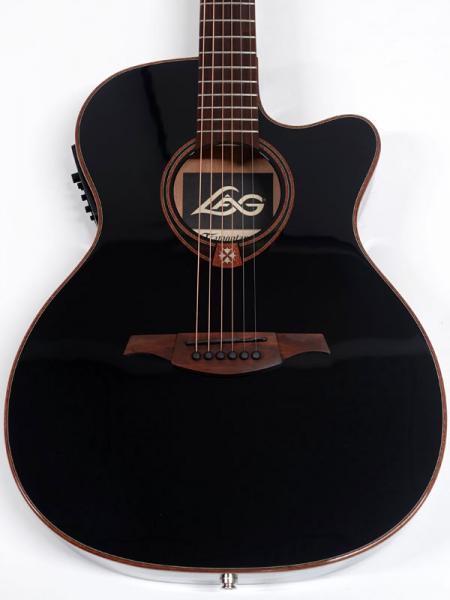 LAG Guitars T118ASCE BLK アコースティックギター エレアコ 薄ボディ