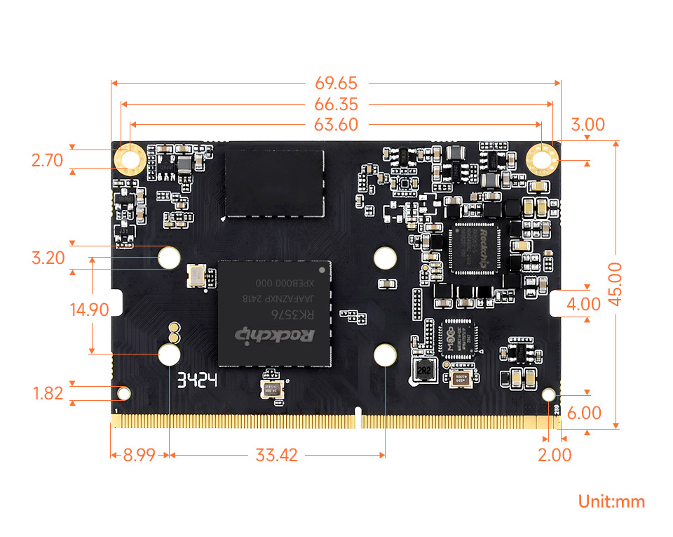 Luckfox Core3576 Module, Rockchip RK3576 Octa-Core 2.2GHz