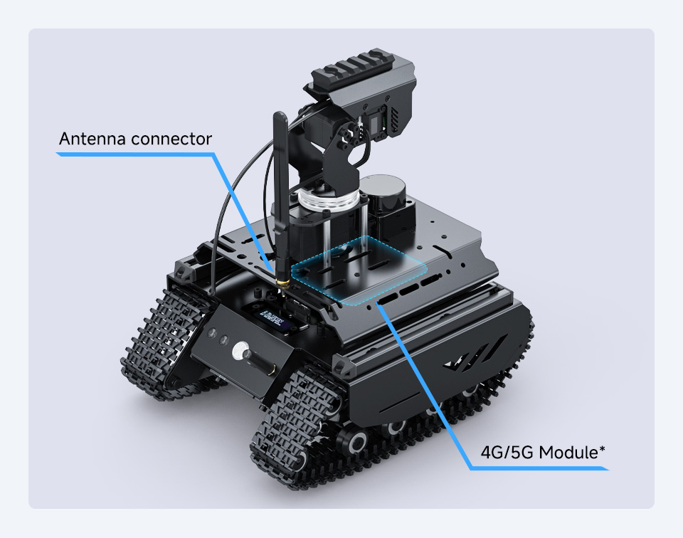 UGV Beast ROS 2 Open-source Off-Road Tracked AI Robot, Dual