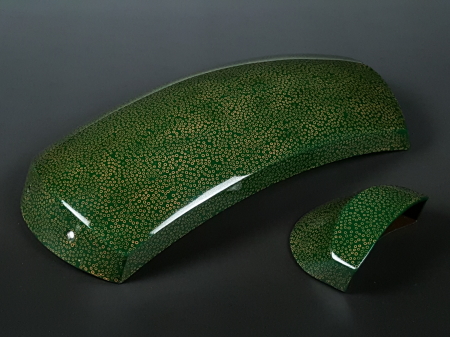 津軽三味線胴掛け（七々子塗）グリーン