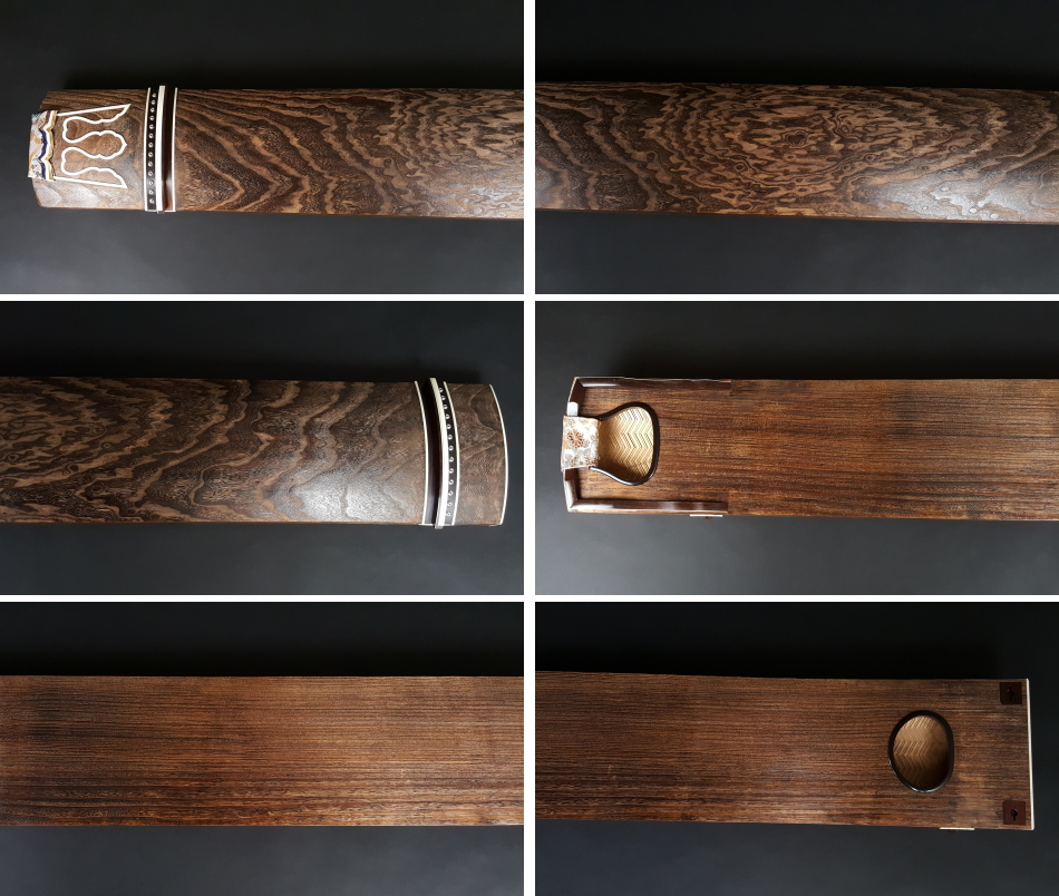 お琴 綾杉 中古品 13弦 詳細不明 琴 くり甲 13弦 子持ち綾杉彫 | 骨董