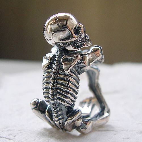 骸骨リング 大-ガイコツリング スカル・ドクロ silver925 福岡